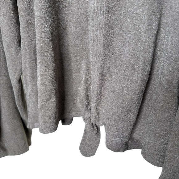Barefoot Dreams Cozychic Ultra Lite Tie Front Pullover Sweater Size 3X Gray - Picture 2 of 10